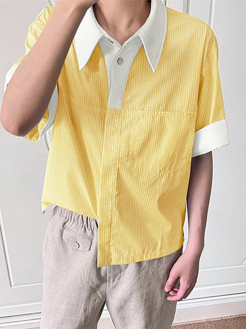 Men's Short-Sleeved Ribbed Shirt